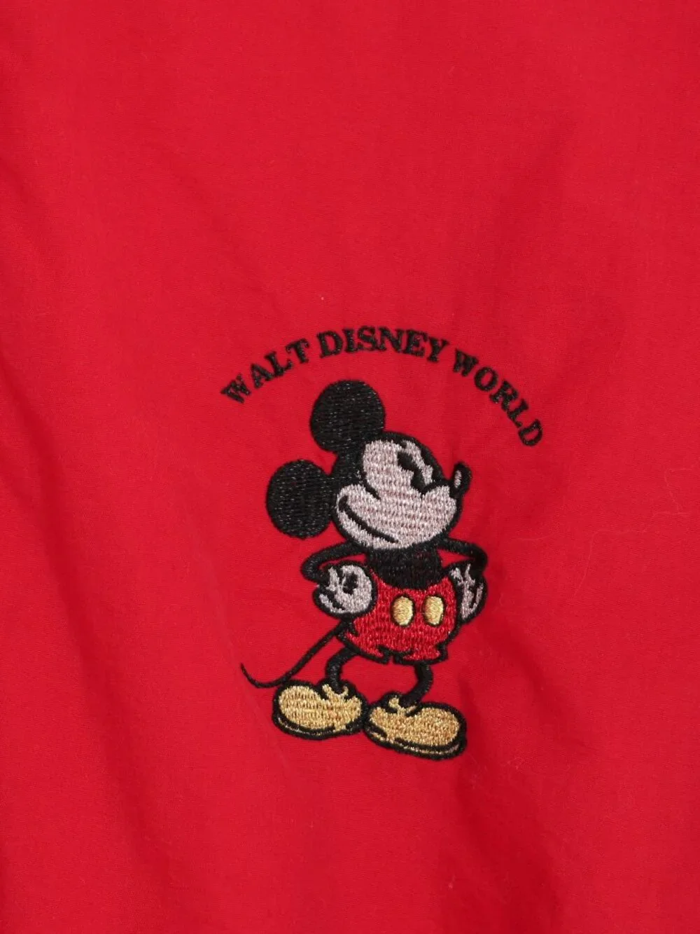 Vintage Walt Disney Mickey Red Hooded Zip Jacket Mesh Lined Size XXL